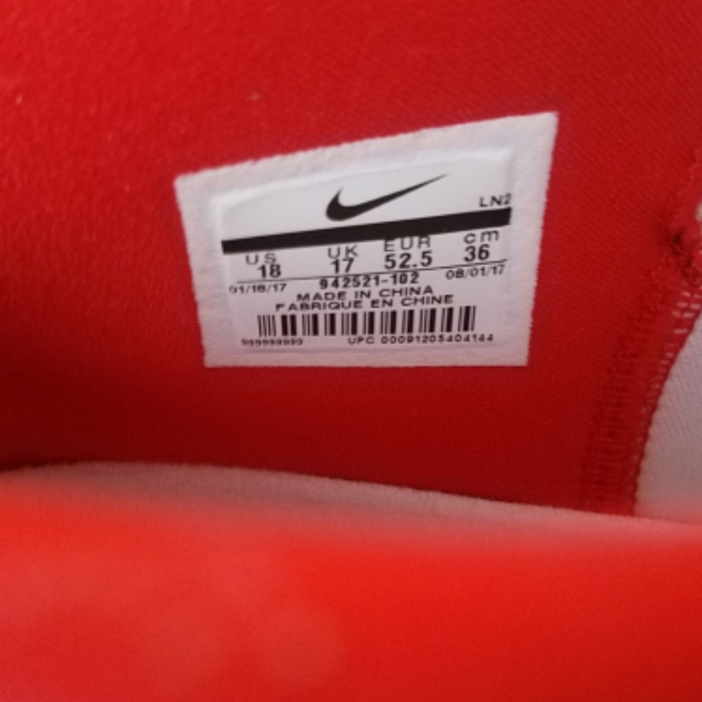 Nike Kobe AD RARE White Red Sneakers Size 18 - Picture 7 of 11